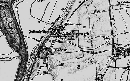 Old map of Walcot in 1895