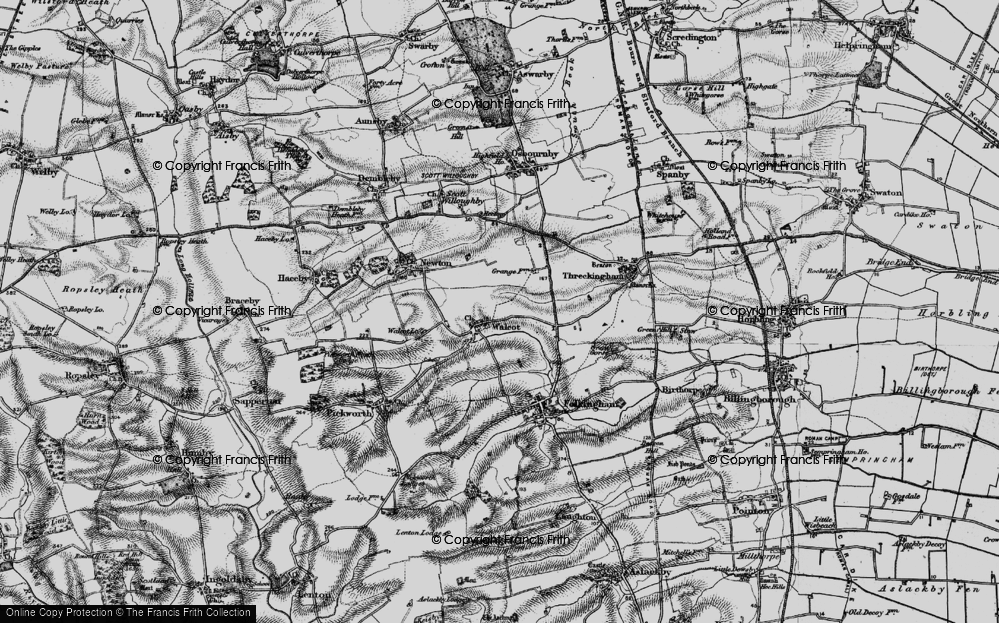 Old Map of Walcot, 1895 in 1895