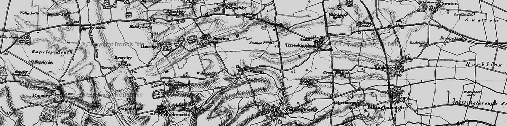 Old map of Walcot in 1895