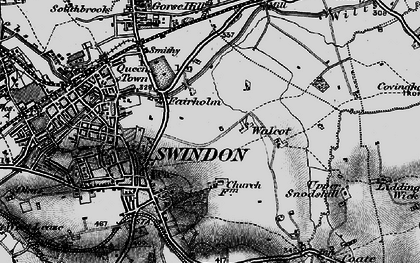 Old map of Walcot in 1898