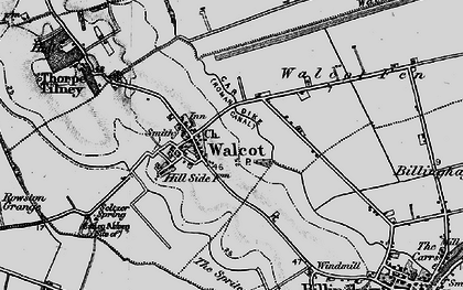 Old map of Billinghay Fen in 1899