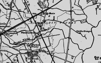 Old map of Walden Stubbs in 1895