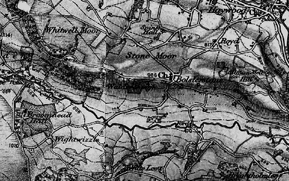 Old map of Broomhead Reservoir in 1896