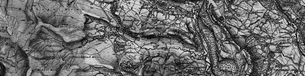 Old map of Broomhead Reservoir in 1896