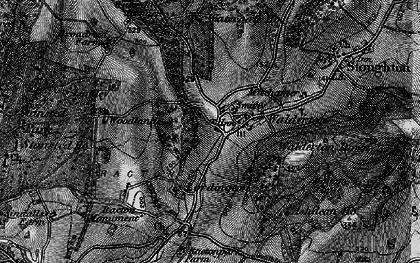 Old map of Woodlands Cotts in 1895