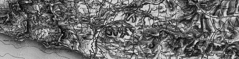 Old map of Bonscombe in 1897