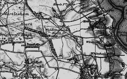 Old map of Waldringfield Heath in 1896