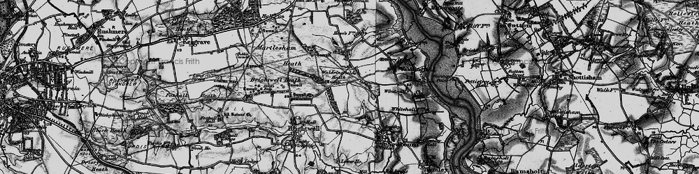 Old map of Waldringfield Heath in 1896