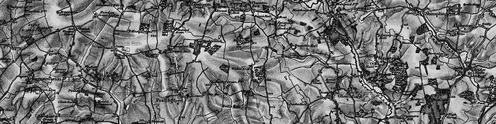 Old map of Wales End in 1895