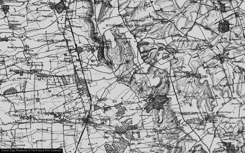Old Map of Walesby, 1899 in 1899