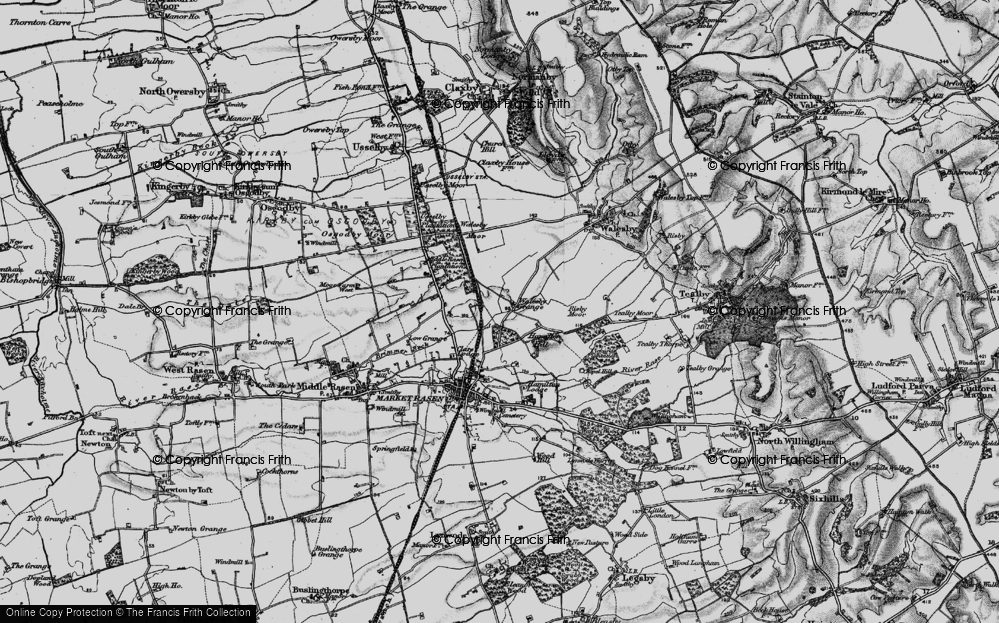 Old Map of Historic Map covering Walesby Moor in 1899