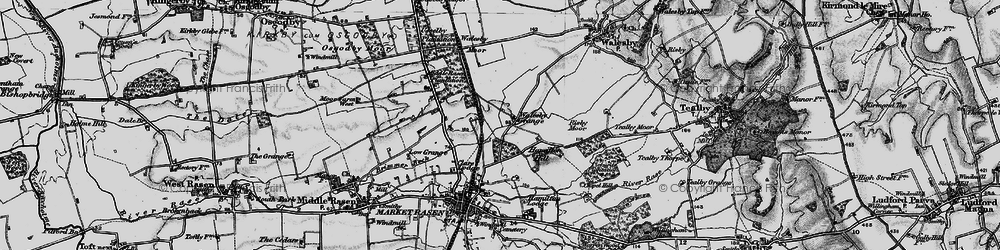 Old map of Walesby Moor in 1899