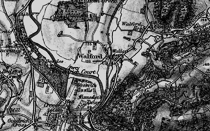 Old map of Walford in 1896