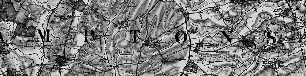 Old map of Walgrave in 1898