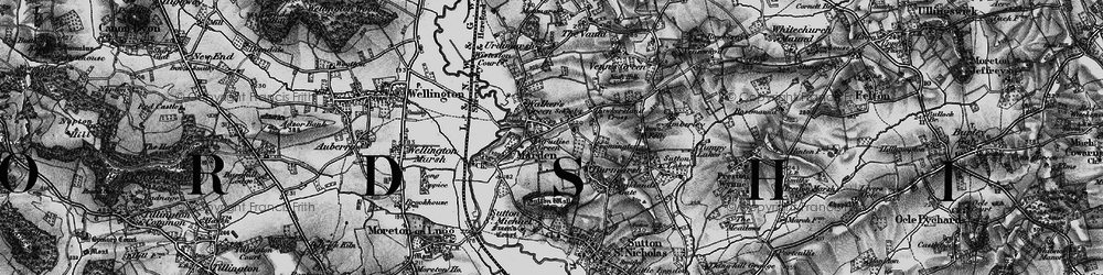 Old map of Walker's Green in 1898
