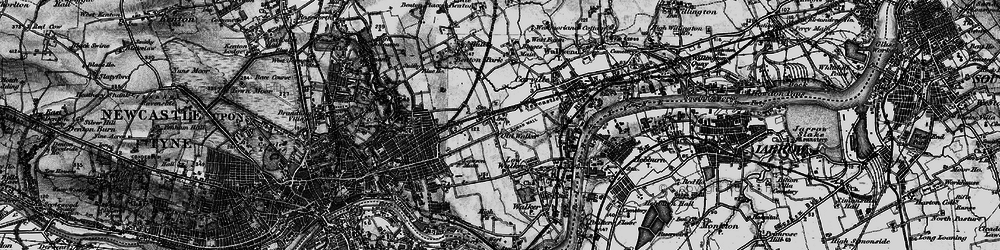 Old map of Walkergate in 1898