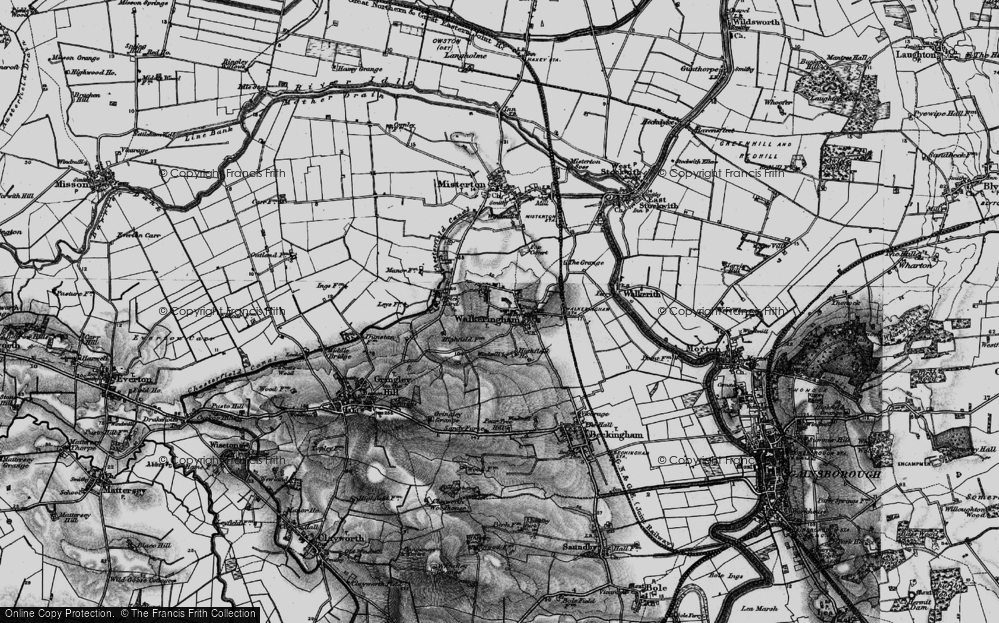 Old Map of Walkeringham, 1895 in 1895