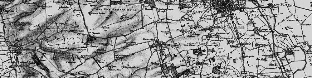 Old map of Walkington in 1898