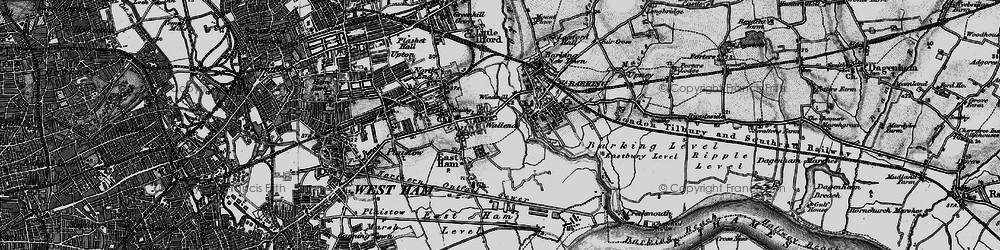 Old map of Wallend in 1896