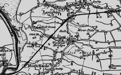 Old map of Walmer Bridge in 1896