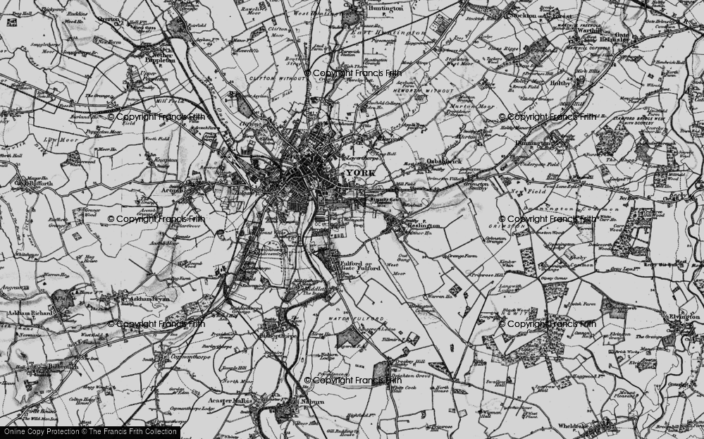 Old Map of Walmgate Stray, 1898 in 1898