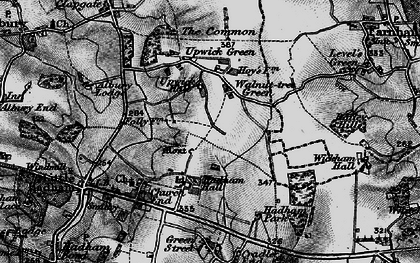Old map of Walnuttree Green in 1896