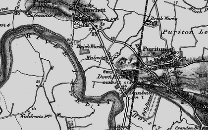 Old map of Walpole in 1898