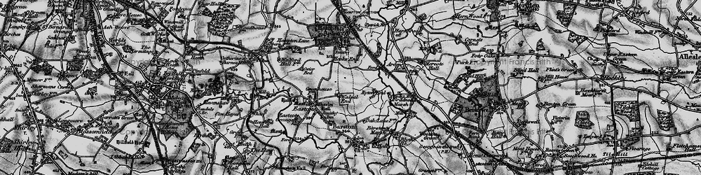 Old map of Walsal End in 1899