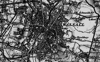 Old map of Walsall in 1899