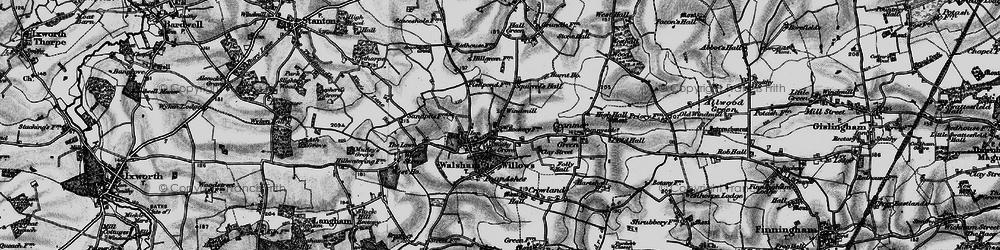 Old map of Walsham Le Willows in 1898