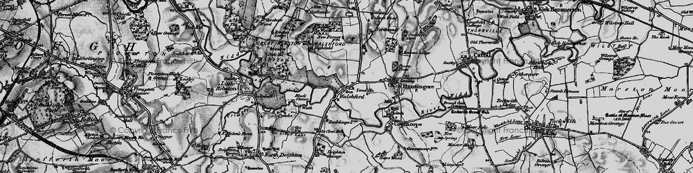 Old map of Black Stones in 1898