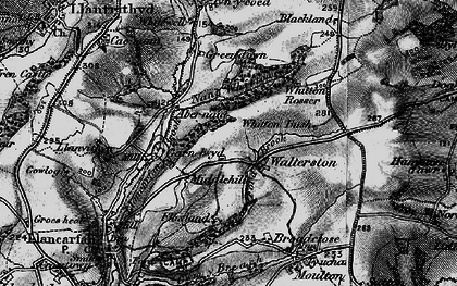 Old map of Whitewell in 1897