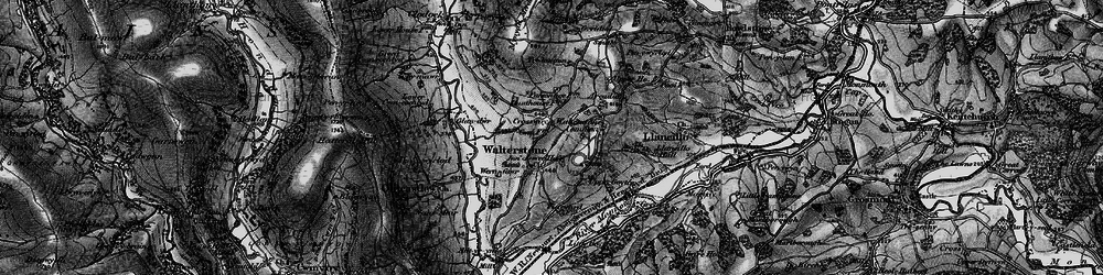 Old map of Walterstone in 1896