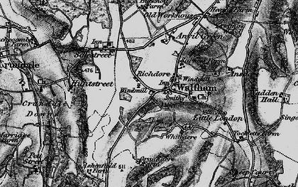 Old map of Waltham in 1895