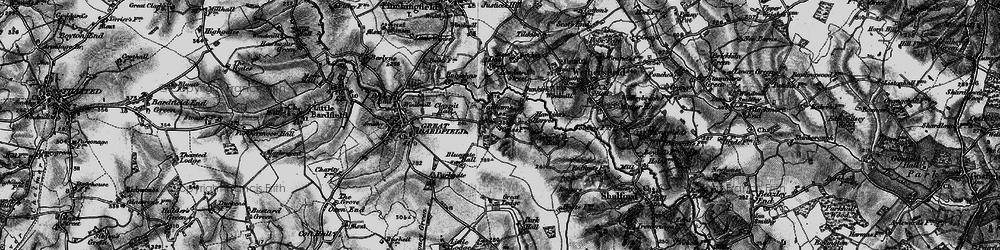 Old map of Waltham's Cross in 1895