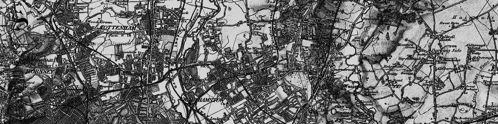 Old map of Walthamstow in 1896