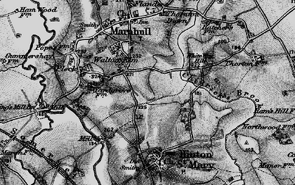Old map of Walton Elm in 1898