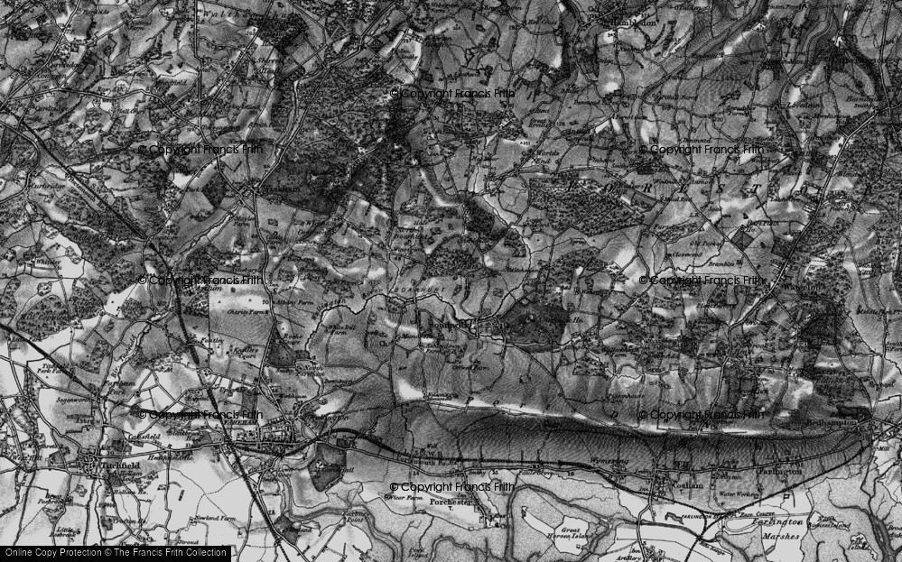 Old Map of Walton Heath, 1895 in 1895