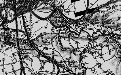 Old map of Walton-le-Dale in 1896