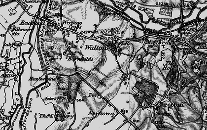 Old map of Walton-on-the-Hill in 1898