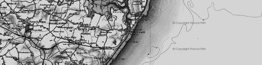 Old map of Walton-On-The-Naze in 1896
