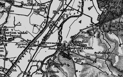 Old map of Borough Fields in 1898
