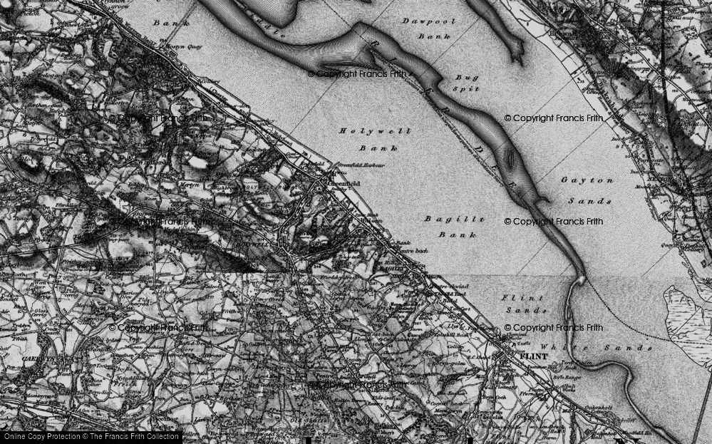 Old Map of Walwen, 1896 in 1896