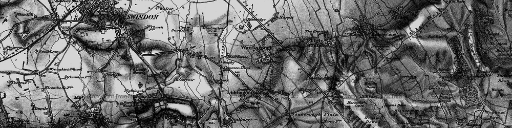 Old map of Wanborough in 1898