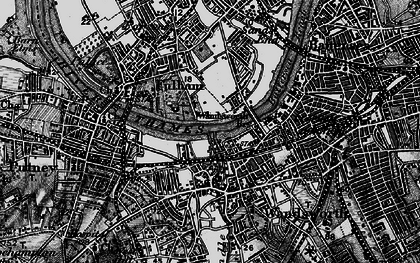 Old map of Wandsworth in 1896