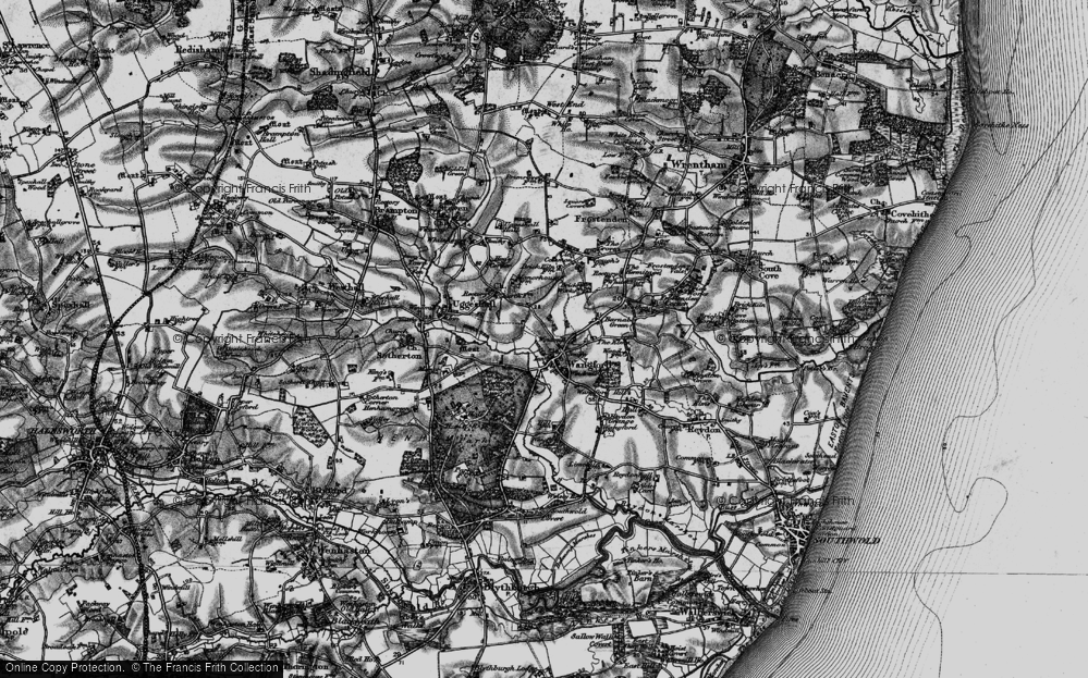Old Map of Wangford, 1898 in 1898
