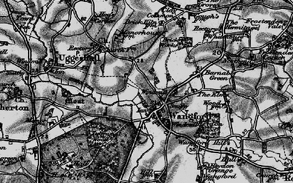 Old map of Wangford in 1898