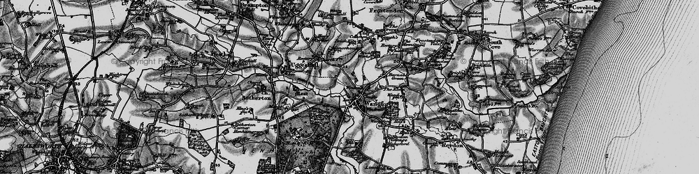 Old map of Wangford in 1898