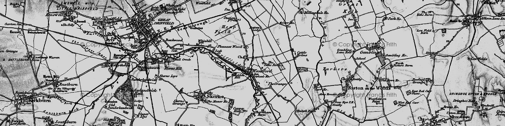 Old map of Wansford in 1898