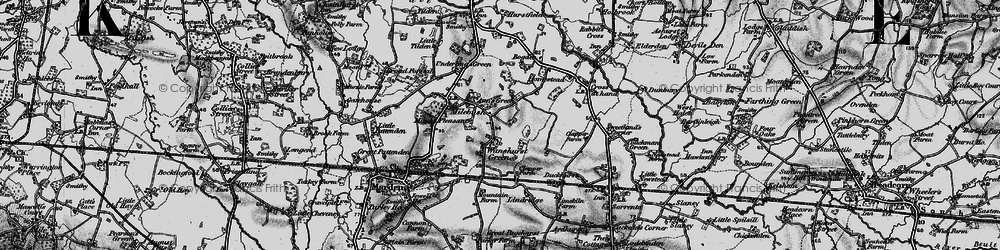 Old map of Wanshurst Green in 1895